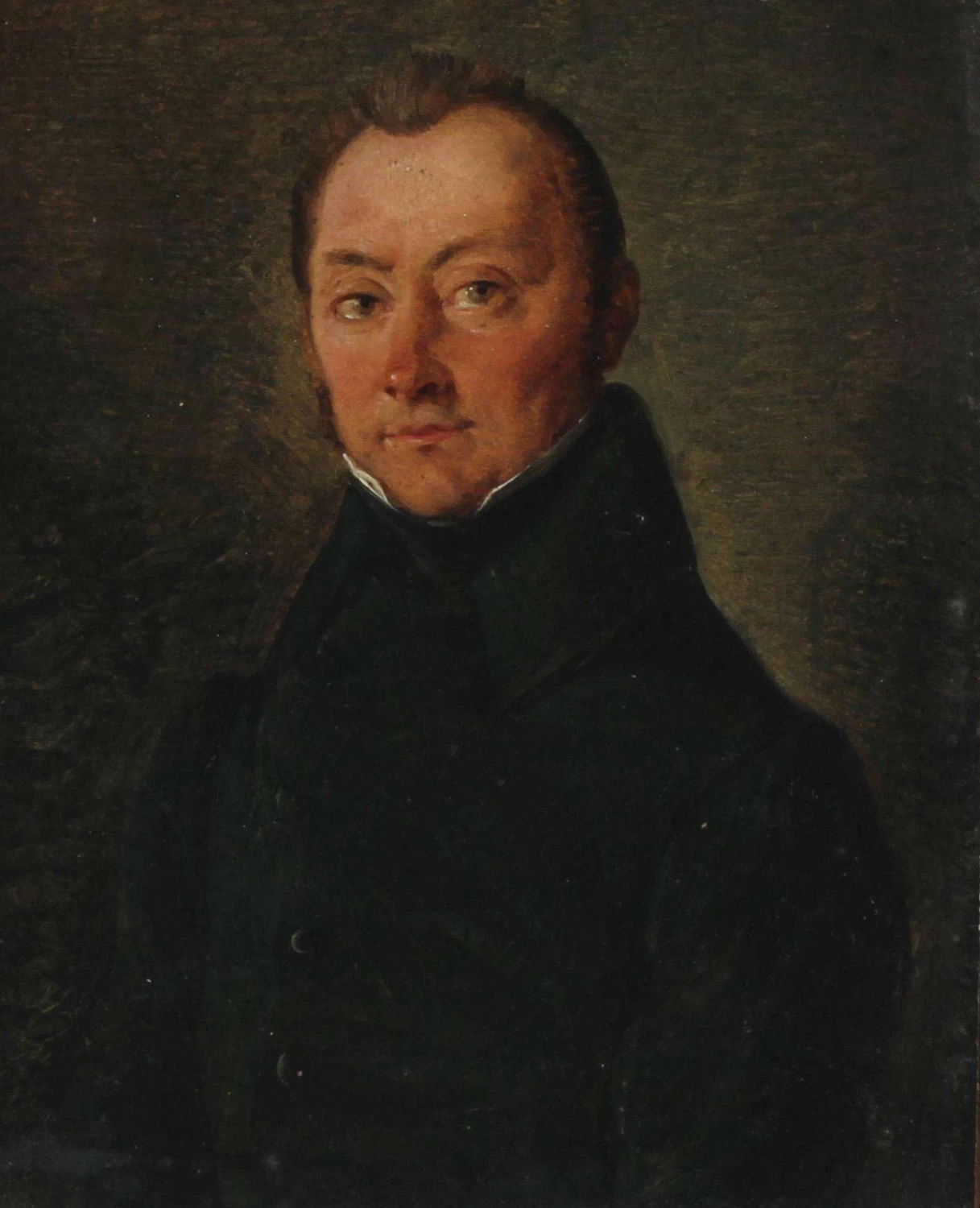 Ritratto di un gentiluomo in un cappotto nero